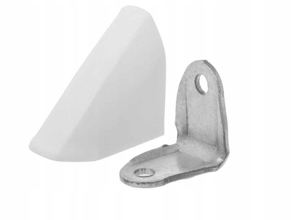 Kątownik metalowy z osłoną z plastiku biały 10szt