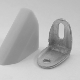 Kątownik metalowy z osłoną z plastiku szary 10szt