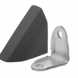 Kątownik metalowy z osłoną z plastiku czarny 10szt