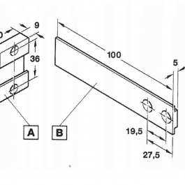 Okucie do podwójnego otwierania drzwi lodówki