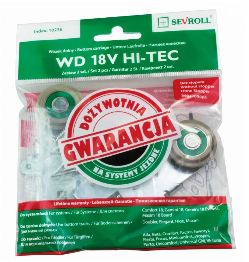 SEVROLL Wózek dolny WD18V HI-TEC 2szt ze sprężyną