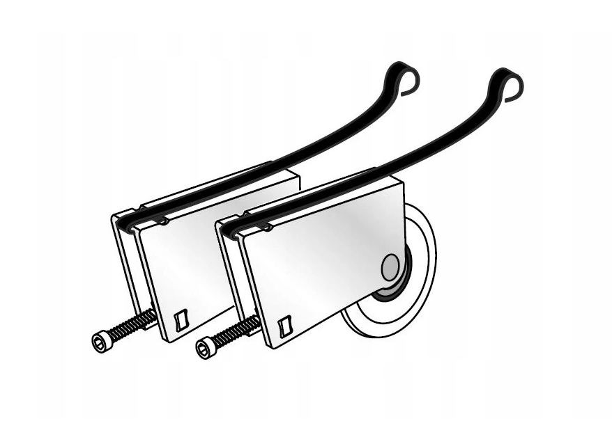 SEVROLL wózek dolny Simple/Blue V system ramowy 2 szt