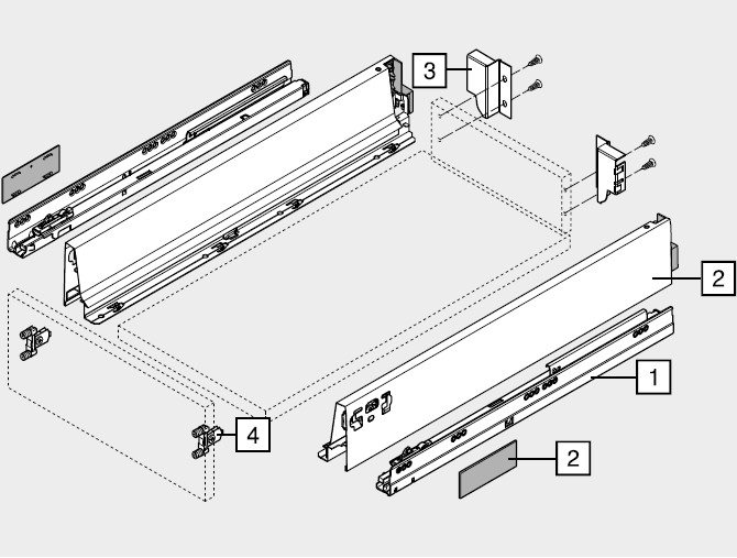 BLUM Antaro 500 "M"30kg jedwabiście biały