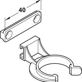Hafele Klips stopki regul. cokołu Axilo przykręcany 5 szt