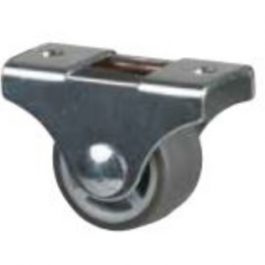 STRONG Kółko szare proste z gumową rolką 25 mm