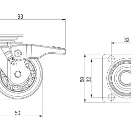 STRONG kółko TOP 50mm nośność 35kg