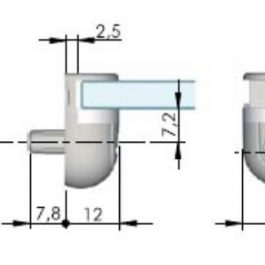 Podpórka do szklanych półek Peki 4 szt