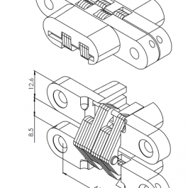 POETTKER Zawias do stołów 22-30 180° 15853 2 szt