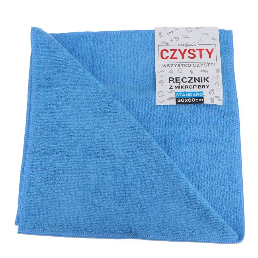 Ręcznik z mikrofibry CZY-STY 30x60 cm niebieski