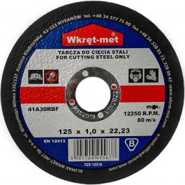 Tarcza do cięcia stali 125×1,0x22 Klimas