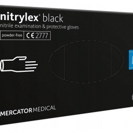 Rękawiczki nitrylowe czarne M opak 100szt.