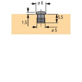 HETTICH odbojnik 5 mm przezroczysty 9079298 10szt