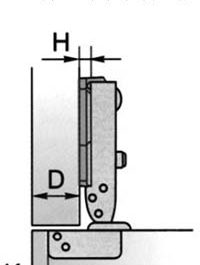 STRONG zawias nakładany mini slide on, prowadnik
