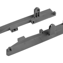 Strong mocowanie frontu szuflady z kwadratowym relingiem H204 szary