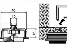 Ślizgacz do nawiercenia 22 mm 150 kg 2szt