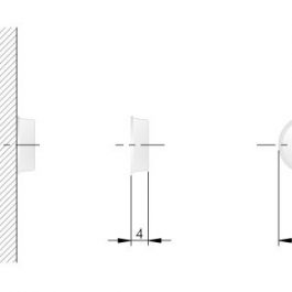 Odbojnik do drzwi naklejany 13x4mm 40 szt listek