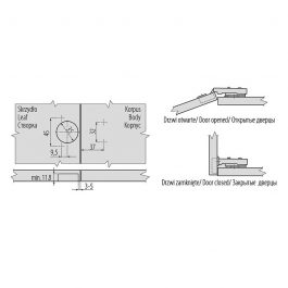 GTV Zawias PRESTIGE nakładany z tłumieniem prowadnikiem h0