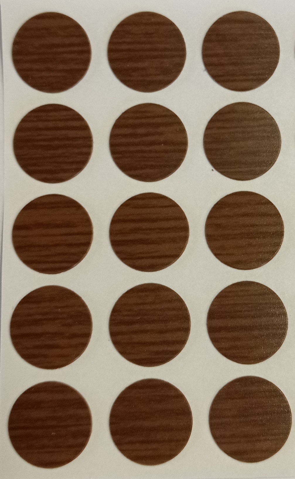 Zaślepka samoprzylepna dąb ciemny 13mm 4548 20szt