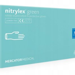 Rękawiczki nitrylowe zielone M opak 100szt.