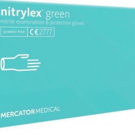 Rękawiczki nitrylowe zielone S opak 100szt.