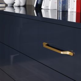 GTV Uchwyt meblowy FLAVIO L=225mm, C=160mm czarny mat 1szt