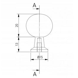 GTV Uchwyt meblowy NORD gałka złoty szczotkowany 1szt