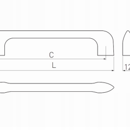 Uchwyt meblowy MILANO L=148mm, C=128mm aluminium 1szt