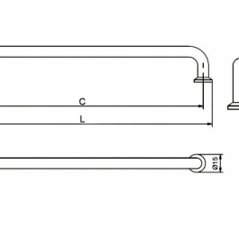 GTV Uchwyt meblowy NORD L=146mm, C=128mm złoto szczotkowane 1szt